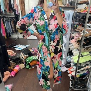 TRF floral print kimono